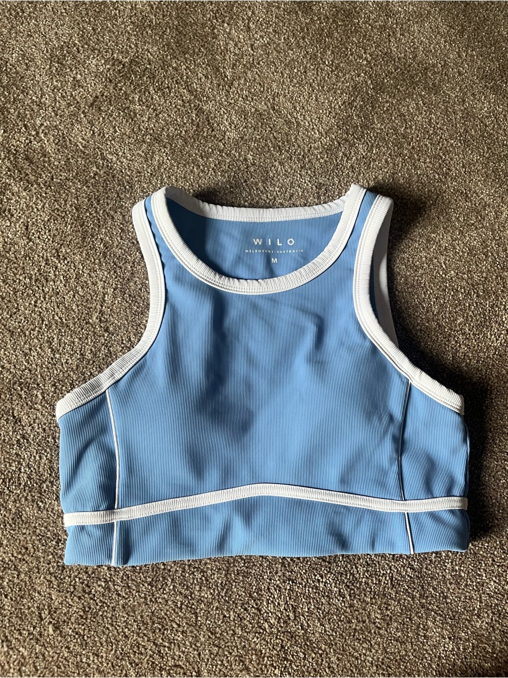 WILO Blue Contrast-Trim Sports Bra